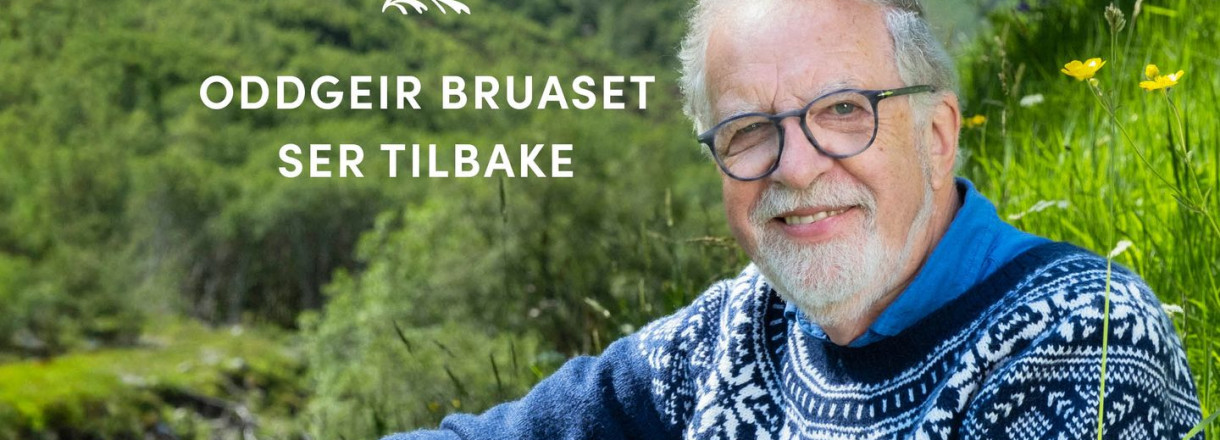 Utsnitt av framsida av boka "Vegen som vart min" av Oddgeir Bruaset