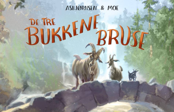 Utsnitt av framsida av boka "De tre bukkene bruse"